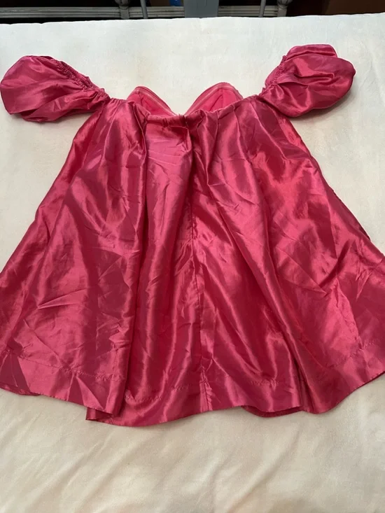 Anthropologie if by sea pink Off The Shoulder barbiecore Dress 38218 - Picture 11 of 12